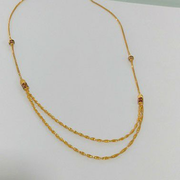 Gold plain chain by S B ZAWERI