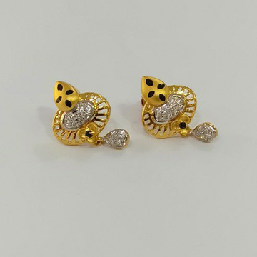 Gold Earrings by S B ZAWERI