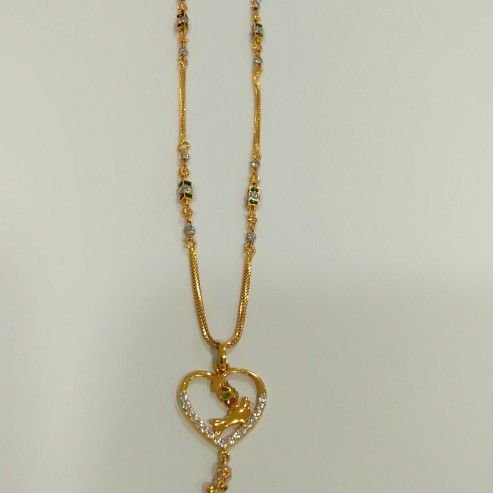 Gold Heart pendant chain